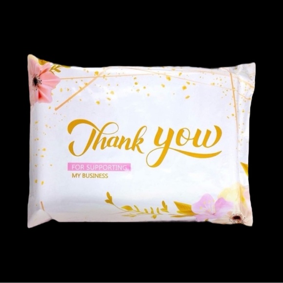 25 10X13 Poly Mailers Thank You Flowers Shipping Envelopes Bags PRICE IS FIRM - Picture 5 of 11